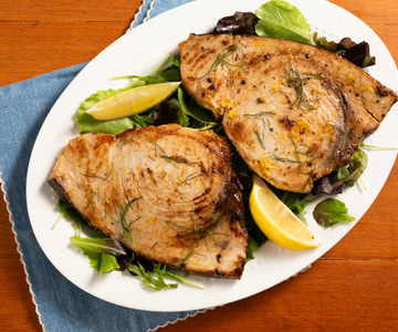 Schwertfisch in der Pfanne