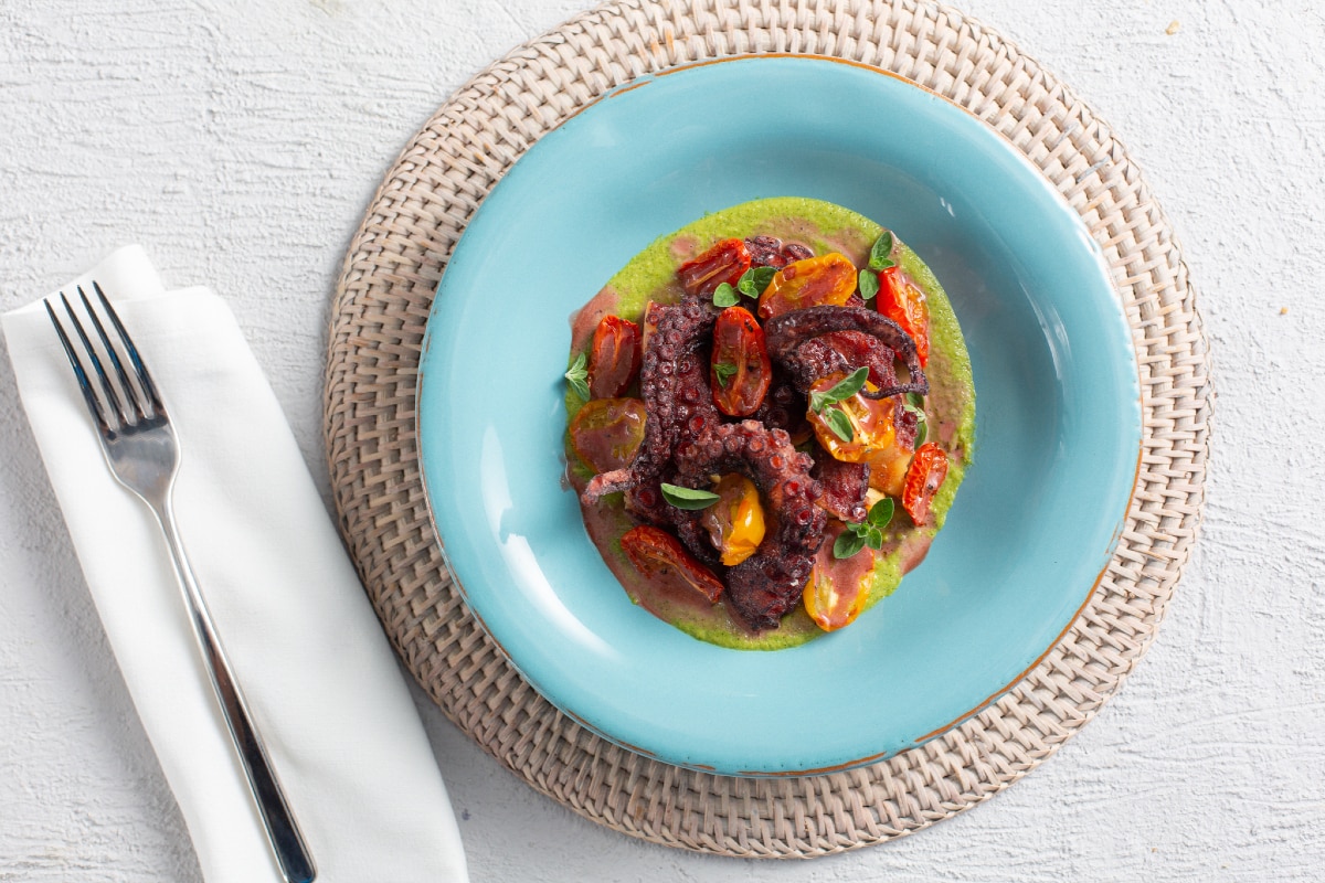 Gourmet-gebratener Oktopus