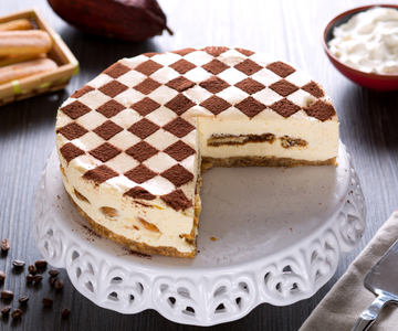 Tiramisu-Cheesecake mit Löffelbiskuits
