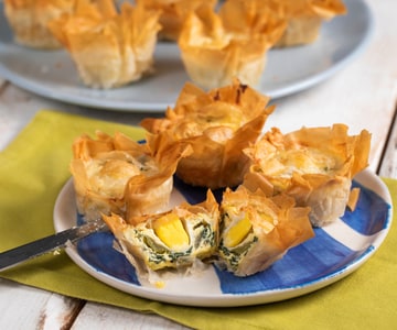 Mini-Pasqualina mit Filoteig