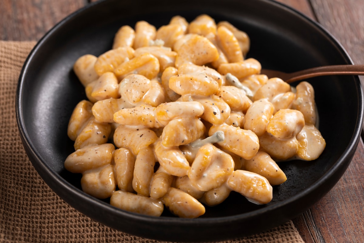 Kürbisgnocchi mit Gorgonzolasauce