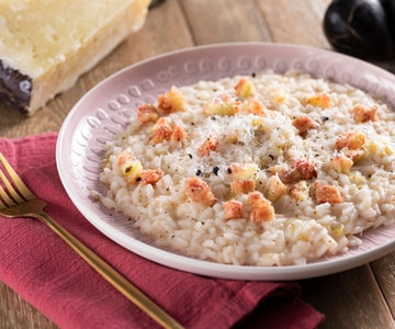 Risotto Cacio, Pfeffer und Feigen