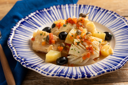 Stockfisch und Kartoffeln im Eintopf