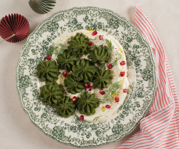 Herzoginkartoffeln mit Spinat