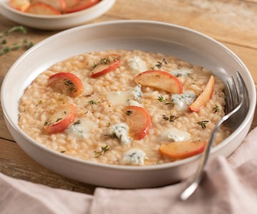 Risotto mit Äpfeln und Gorgonzola