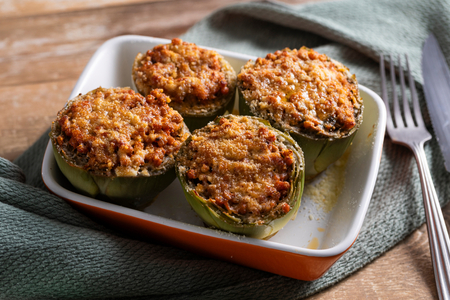 Gefüllte Artischocken mit Linsen