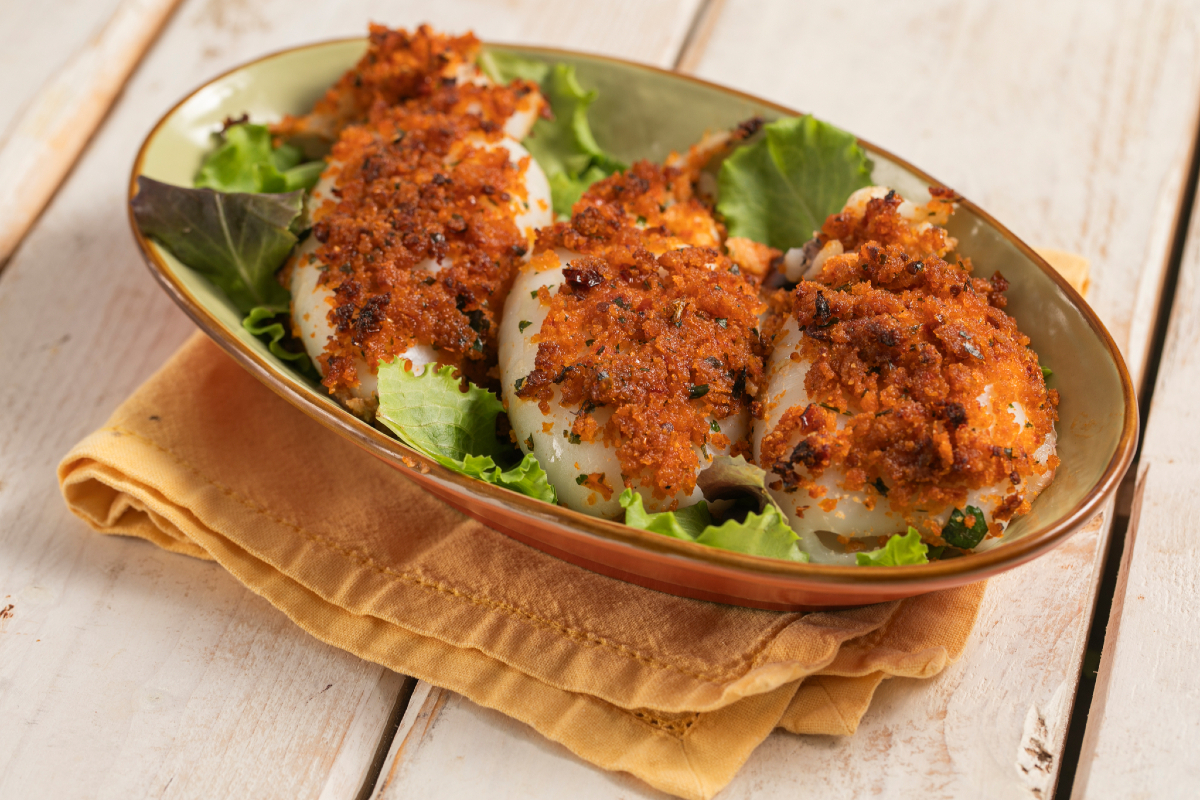 Tintenfische im Heißluftfritteuse