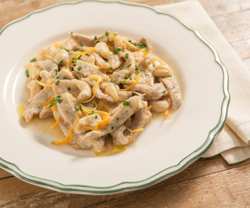 Kalbsstreifen mit Cashewnüssen