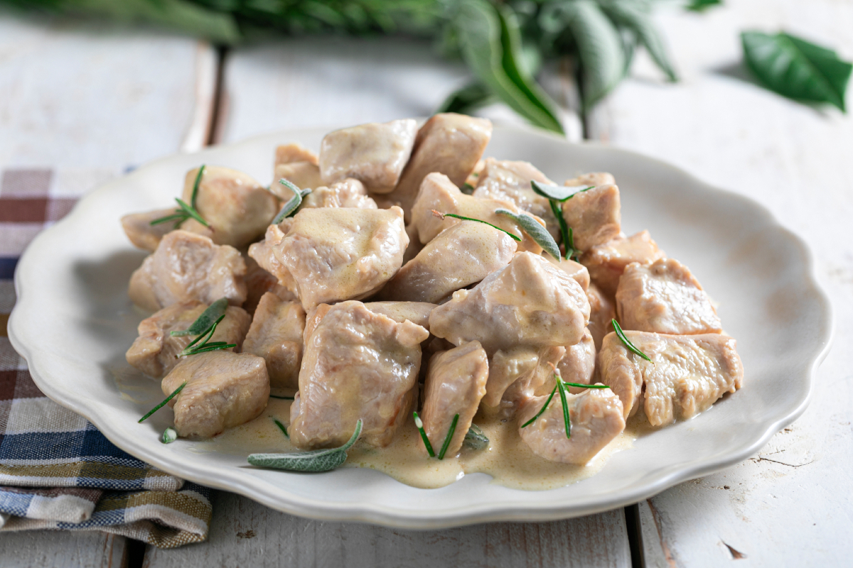 Weiches Putenfleisch in der Pfanne