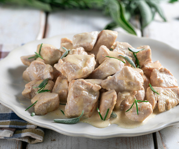 Weiches Putenfleisch in der Pfanne