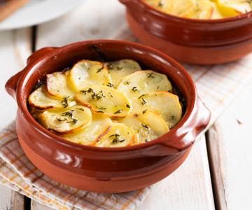 Kartoffeltörtchen mit Spinat und Radicchio