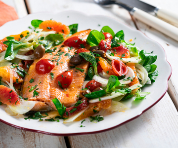 Lachsforelle in der Pfanne