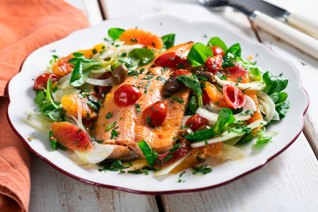 Lachsforelle in der Pfanne