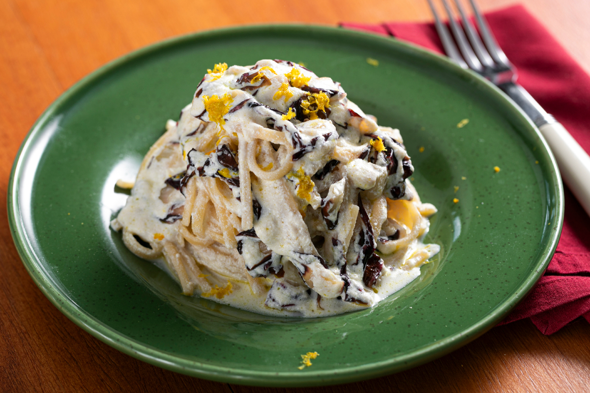 Linguine mit Ricotta und Radicchio