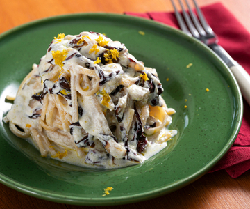 Linguine mit Ricotta und Radicchio