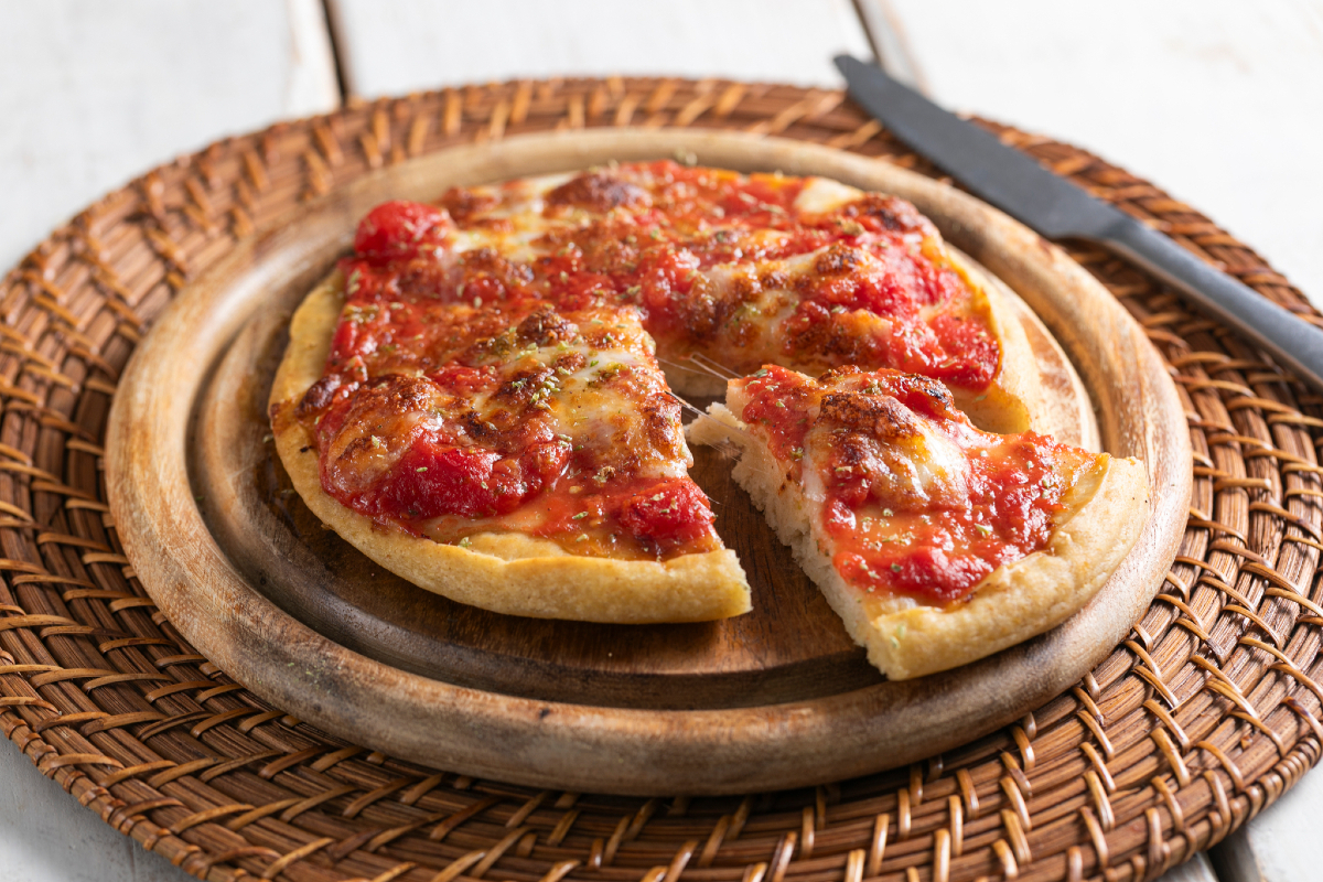 Flüssige Pizza in der Heißluftfritteuse