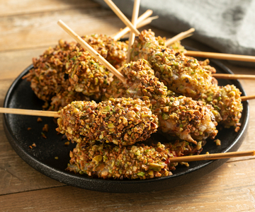 Garnelenspieße mit Pistazien