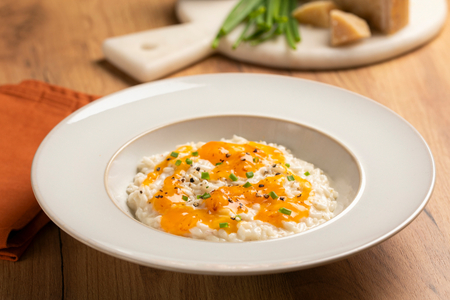Risotto mit Kaki und Taleggio