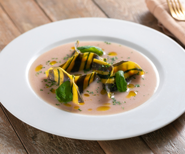 Fischravioli mit drei Teigsorten