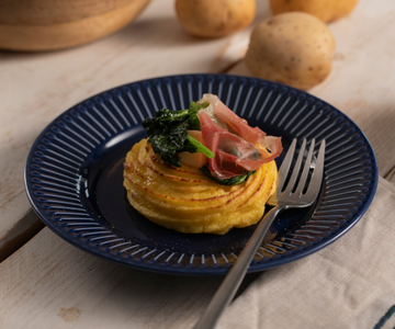 Duchesse-Kartoffelnester mit Stängelkohl