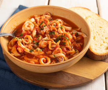 Geschmorte Tintenfische