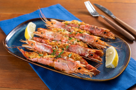 Überbackene Garnelen