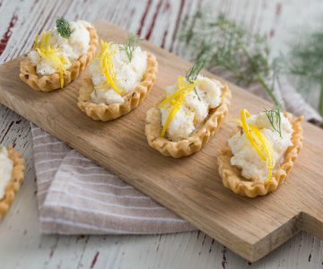 Brote mit cremigem Stockfisch