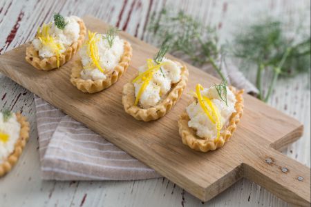 Brote mit cremigem Stockfisch