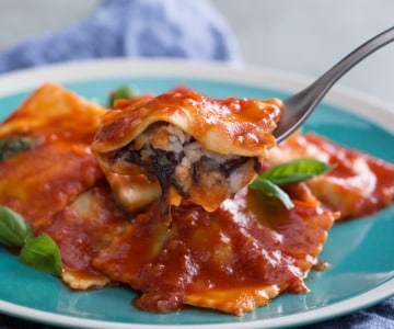 Ravioli gefüllt mit Radicchio