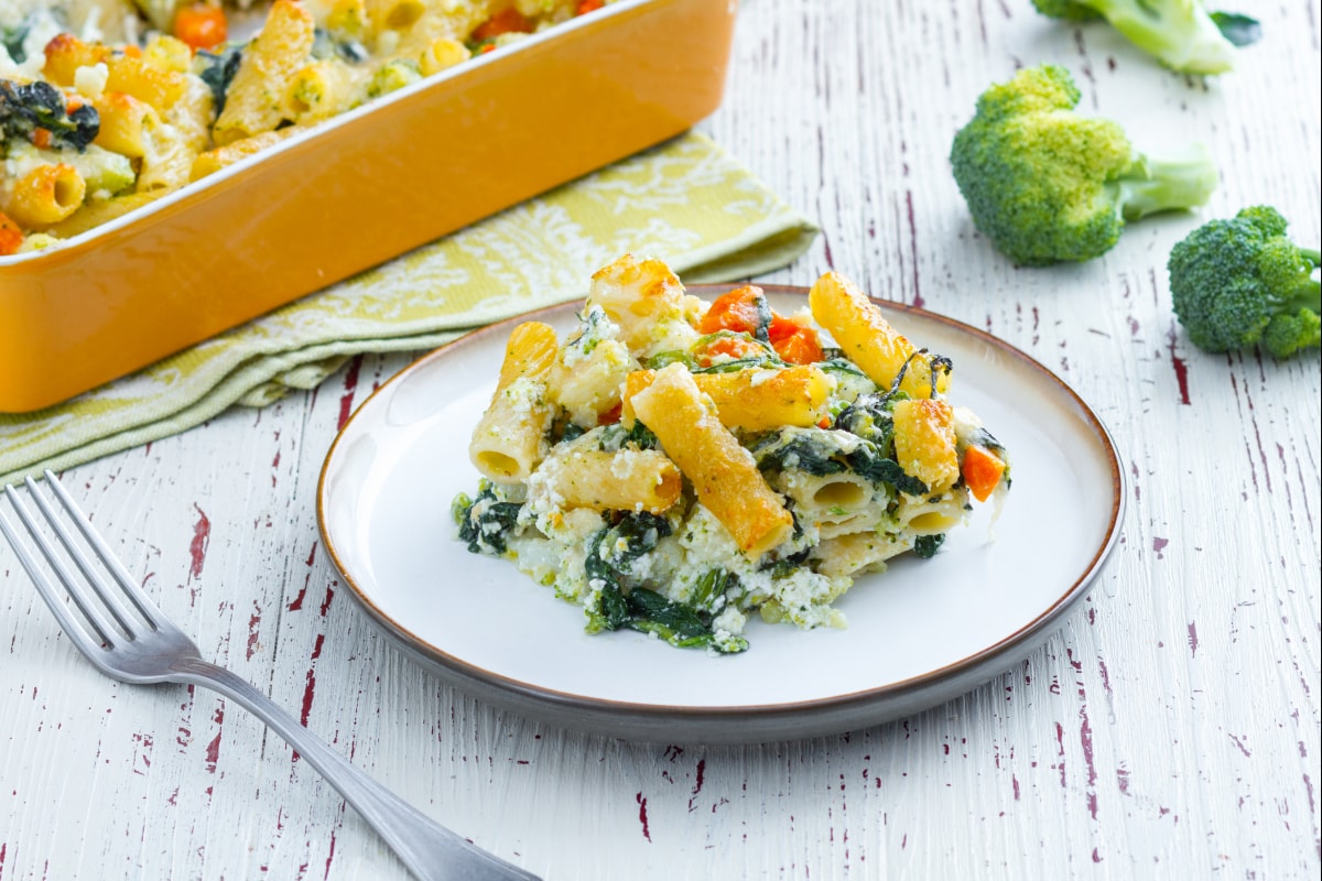Vegetarische Ofennudeln