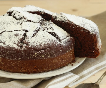 Weicher Kuchen mit Schokolade und Ricotta