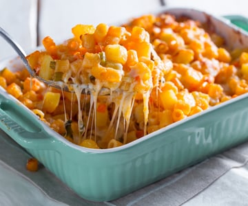 Überbackene Pasta mit Kartoffeln