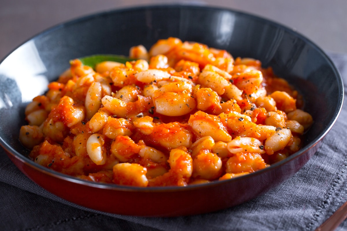 Pasta mit Kichererbsenragout