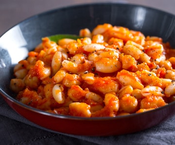 Pasta mit Kichererbsenragout