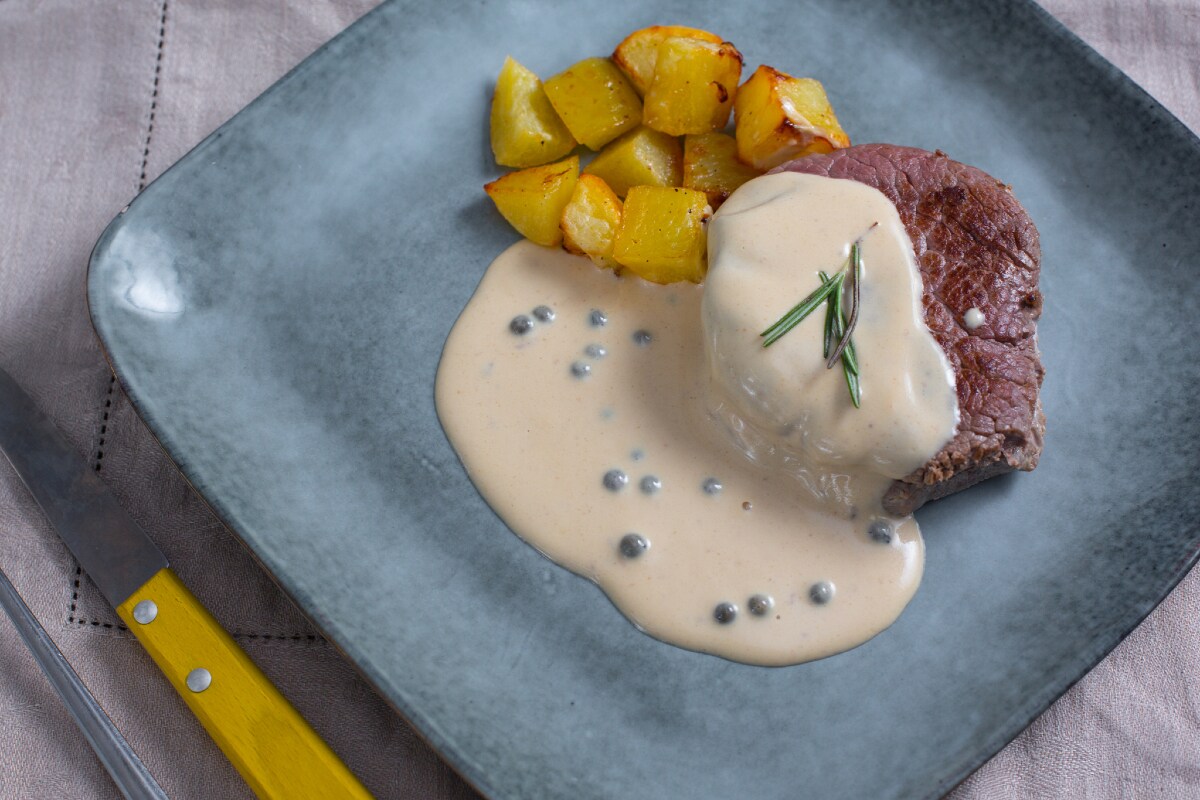 Filetto mit grünem Pfeffer ohne Butter