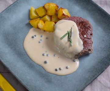 Filetto mit grünem Pfeffer ohne Butter