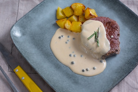 Filetto mit grünem Pfeffer ohne Butter