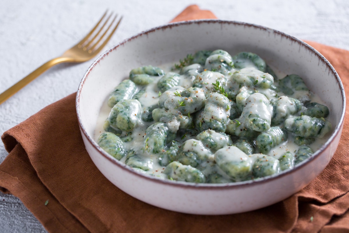 Grüne Gnocchetti mit Gorgonzola