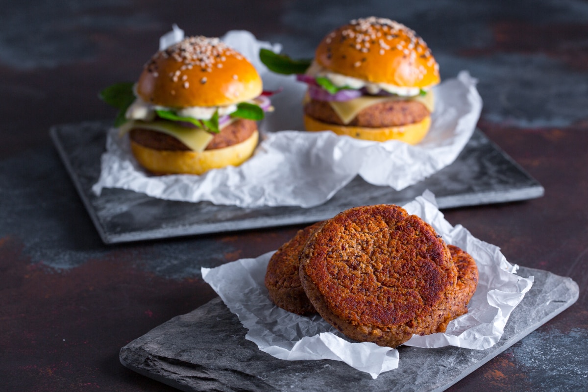 Kartoffel-Bohnen-Burger