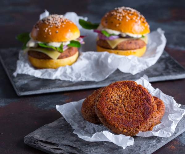 Kartoffel-Bohnen-Burger