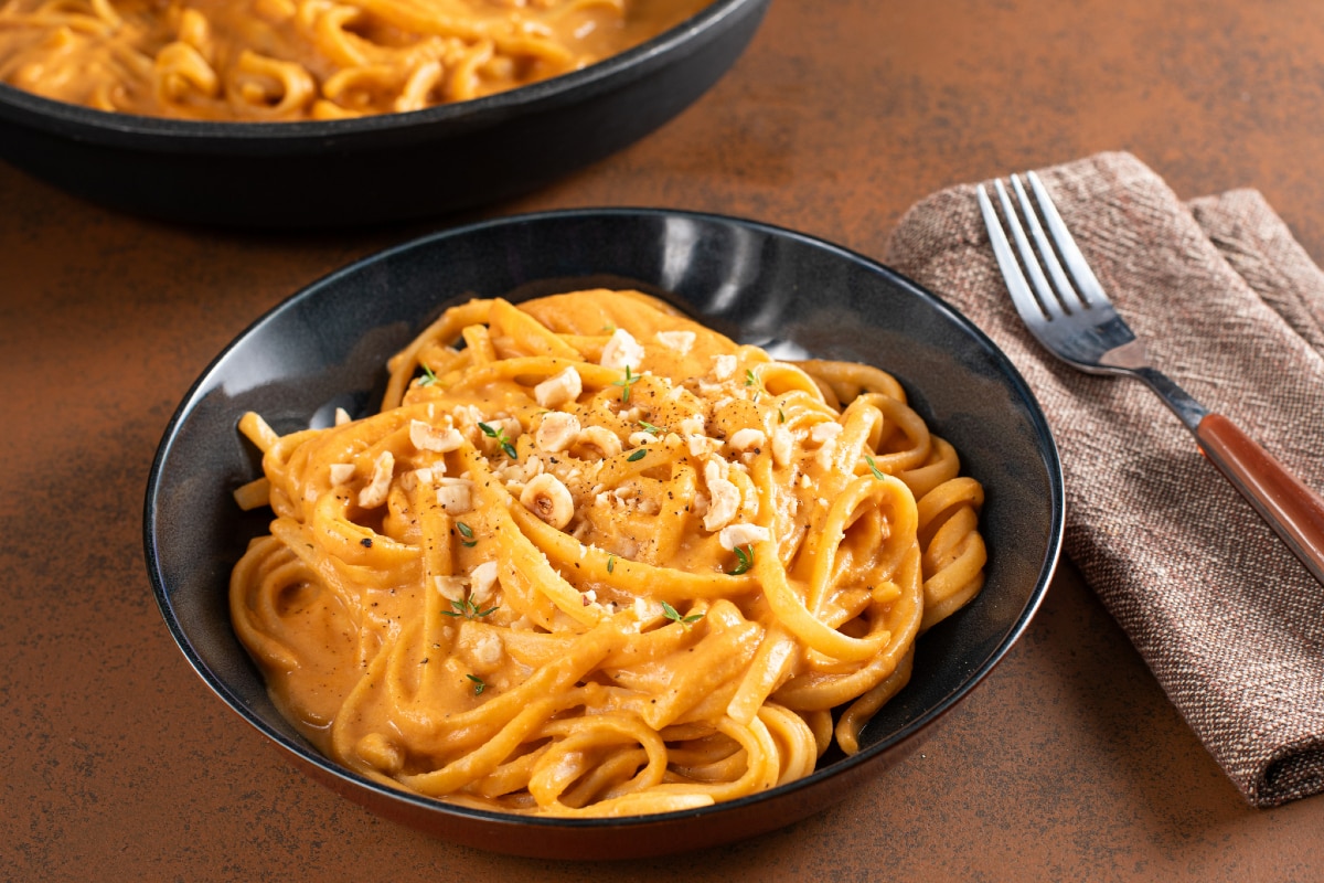 Pasta mit Ofengemüse-Creme