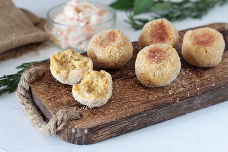 Gebackene Kichererbsenbällchen