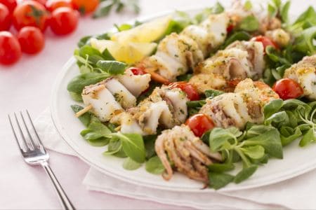 Meeresfrüchte-Spieße