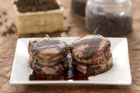Filetmedaillons mit Balsamico-Essig