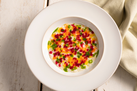 Cremiges Risotto mit sizilianischer Caponata