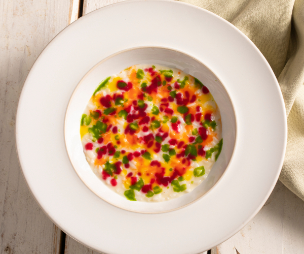 Cremiges Risotto mit sizilianischer Caponata