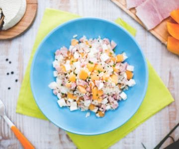 Reissalat mit Schinken und Melone