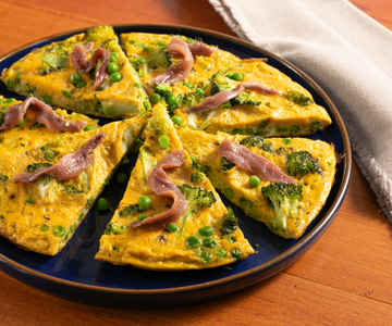 Frittata mit Erbsen und Brokkoli