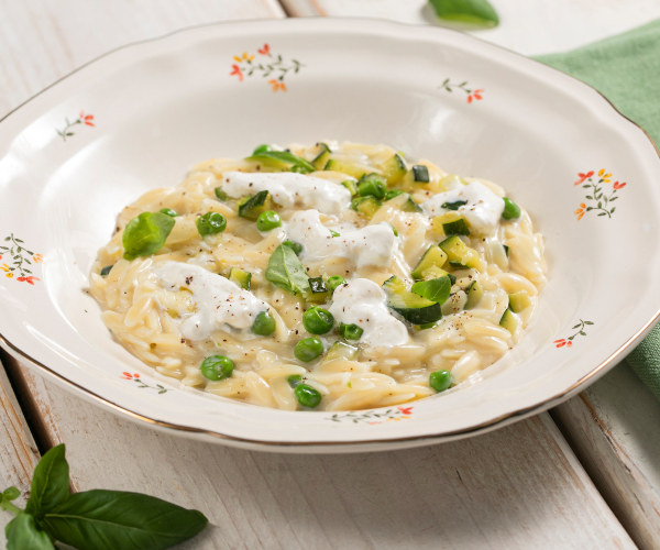 Cremige Frühlings-Pastina