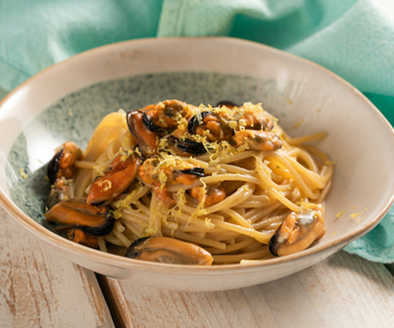 Spaghetti mit Miesmuscheln ohne Tomaten